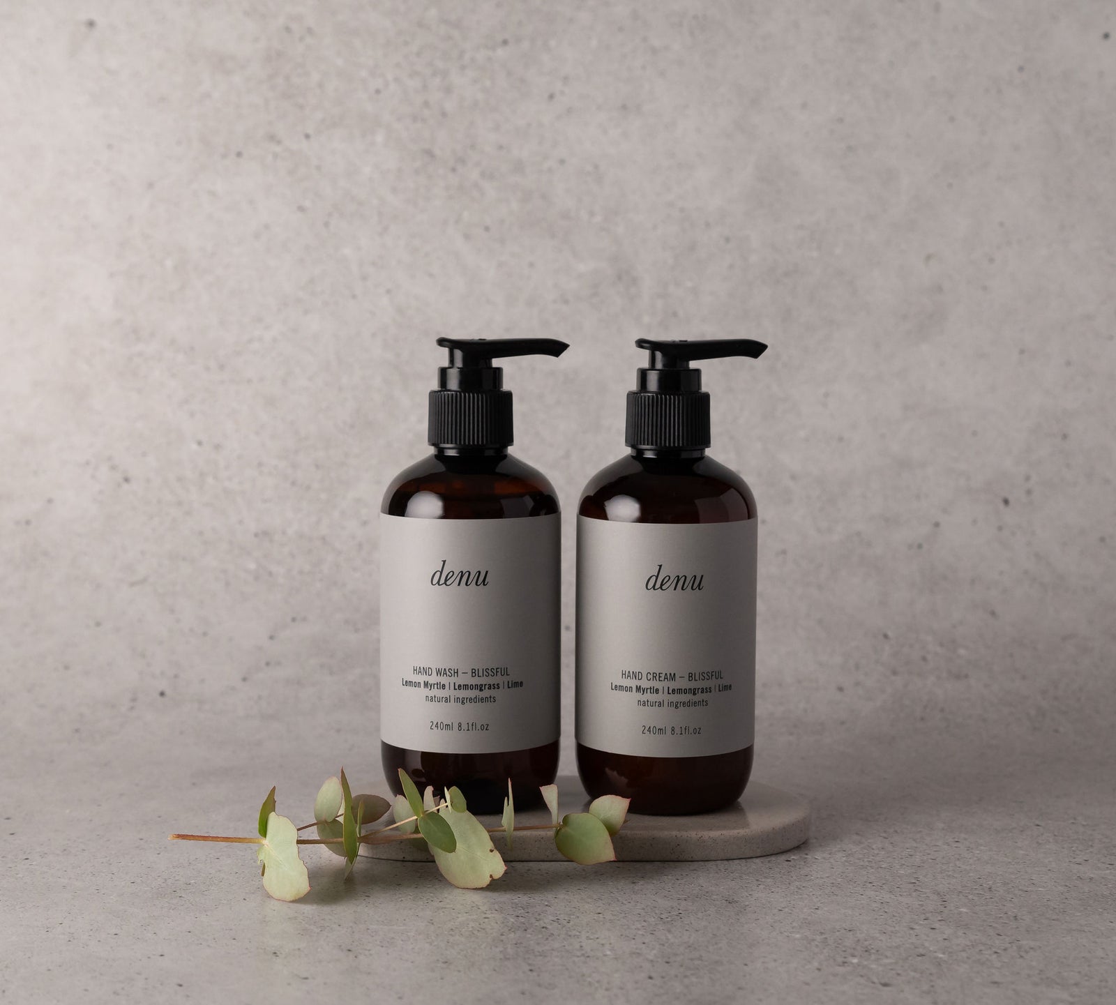 Hand Wash & Hand Cream on our handmade denu dish