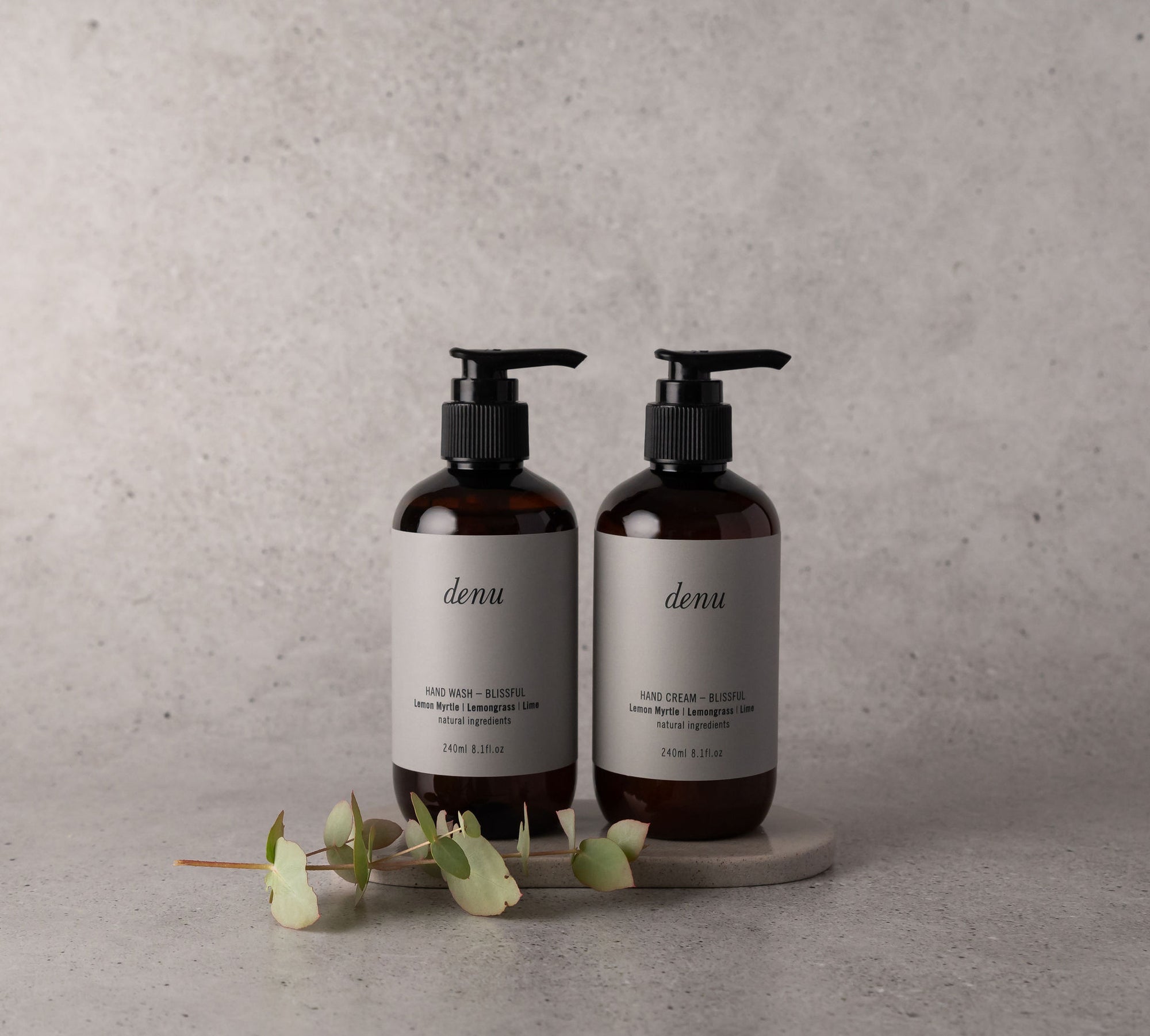Hand Wash & Hand Cream on our handmade denu dish