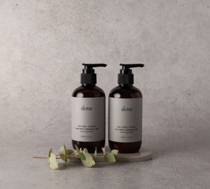 Hand Wash & Hand Cream on our handmade denu dish