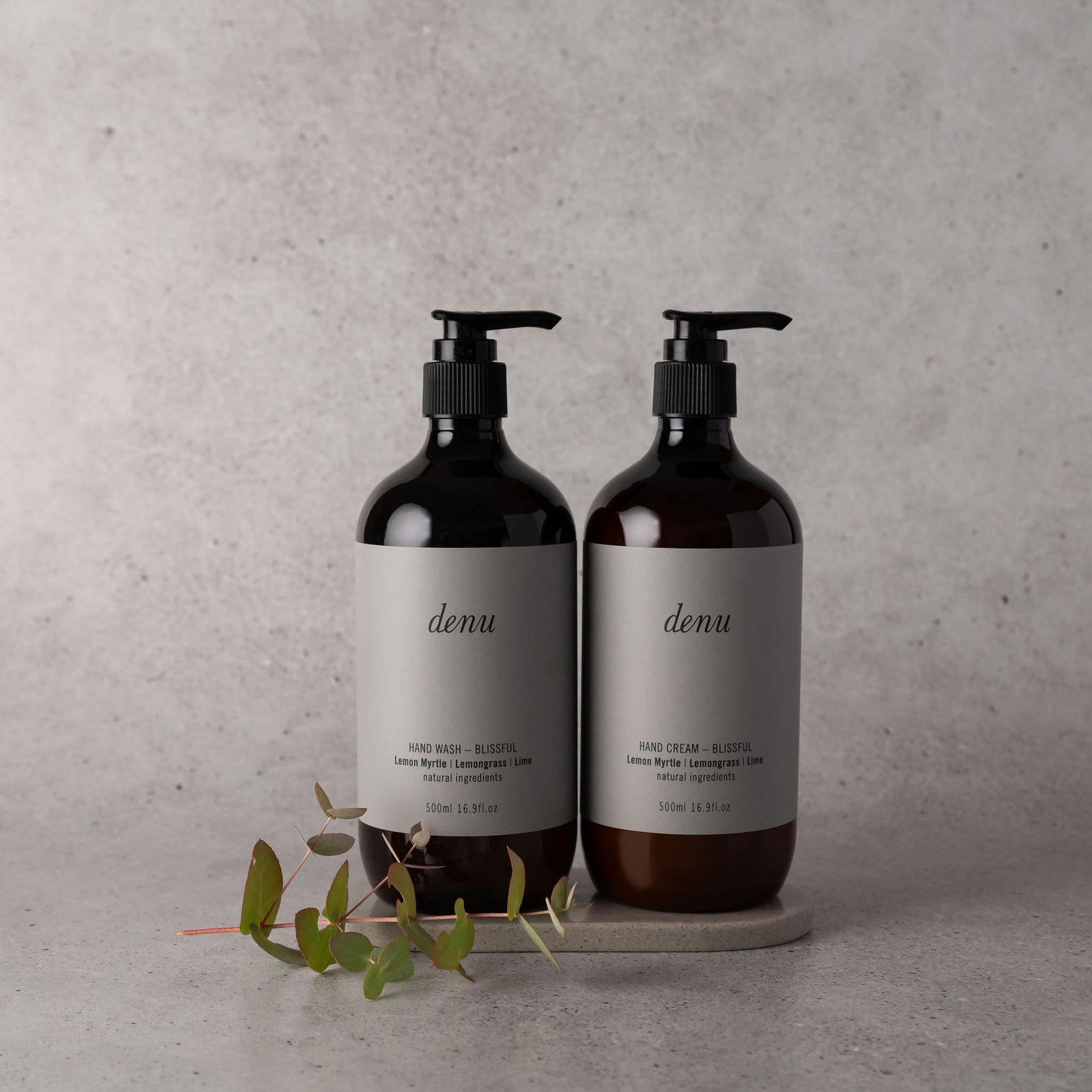 Hand Wash & Hand Cream on our handmade denu dish