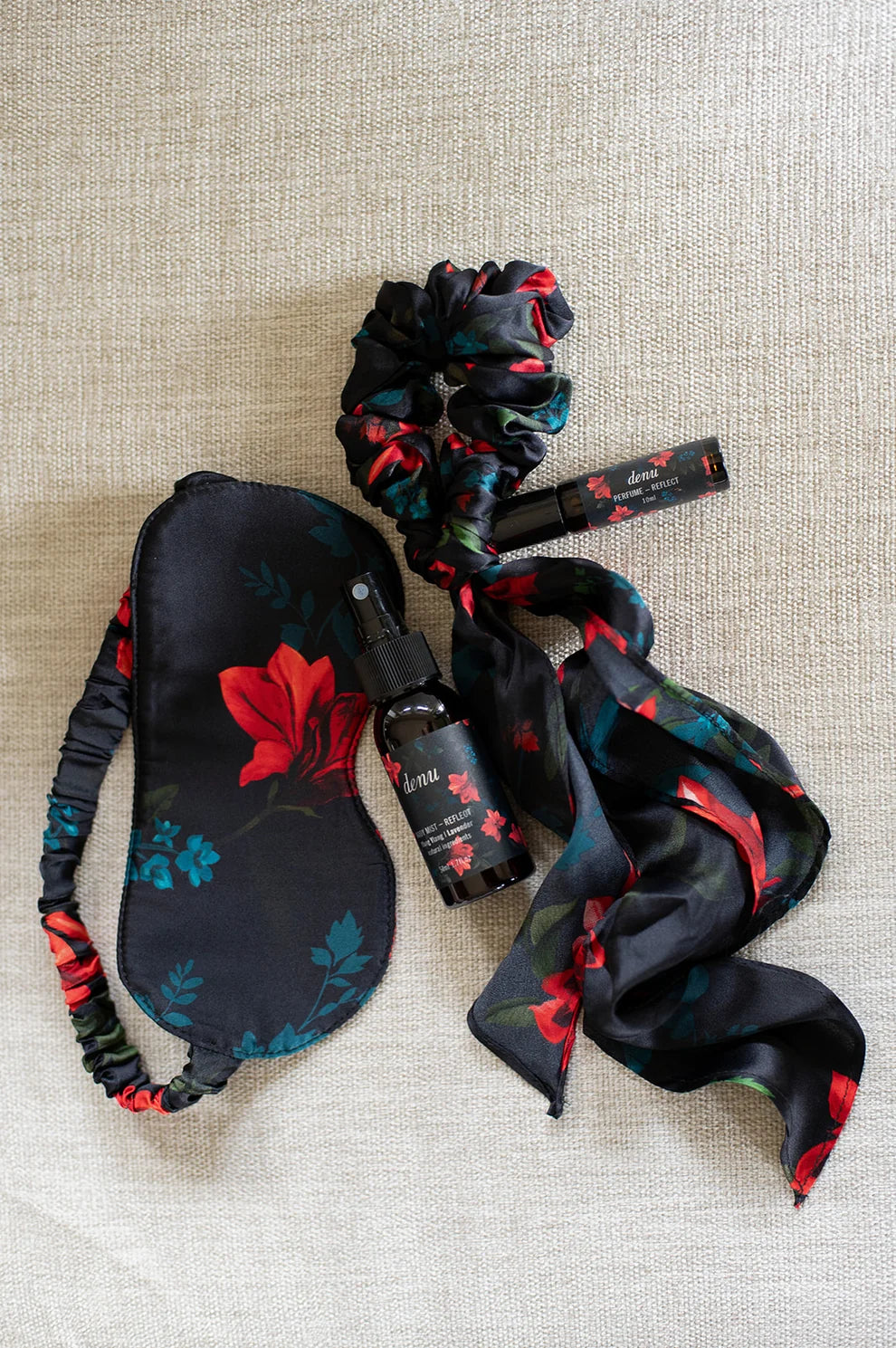 Philosophy Australia x denu Collection Julie Silk Scrunchie & Neck Tie